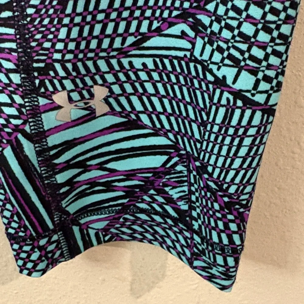 Under Armour Purple and Blue Patterned Leggings - Picture 2 of 6